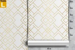 Geometric pattern wallpaper.
