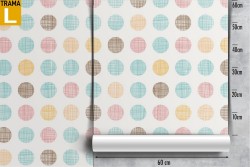 Children's polka dot wallpaper pattern.