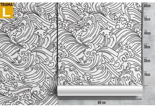 Carta da Parati pattern onde stilizzate. 2