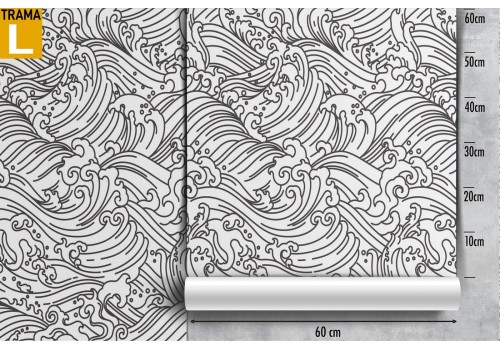 Wallpaper with stylized wave pattern. 2