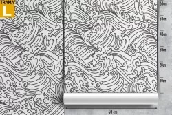 Carta da Parati pattern onde stilizzate.