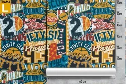 Wallpaper pattern Basket writings teams.