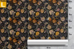 Wallpaper nature decoration flowers and Koi carp.