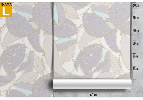 Carta da Parati pattern natura foglie e petali. 2