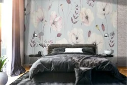 Nature wallpaper decoration white flowers.