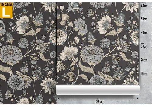 Natural wallpaper vintage flower pattern. 2