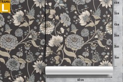 Carta da Parati natura pattern fiori vintage.