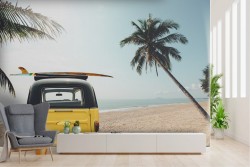 Tropical beach landscape wallpaper