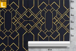 Art Deco geometric wallpaper pattern.