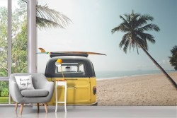 Tropical beach landscape wallpaper