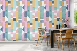 Abstract geometric wallpaper decoration from the '80s.