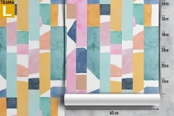 Abstract geometric wallpaper decoration from the '80s.