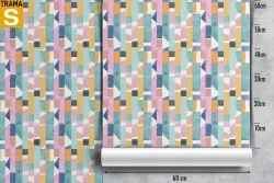 Carta da Parati Design e Stili Astratta Geometrica Vintage