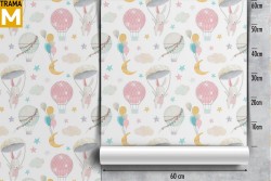 Carta da Parati Decorazioni e Pattern Animali uccelli Razzi aerei mongolfiere