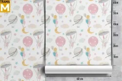 Wallpaper Decorations and Patterns Animals Birds Rockets Airplanes Hot Air Balloons