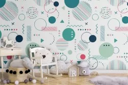 Polka Dot Wallpaper abstract pattern for children.