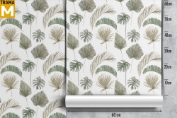 Tropical Stylized Nature Leaves Wallpaper