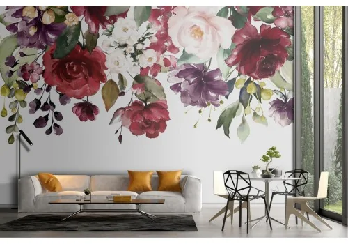 Vintage flower wallpaper decoration