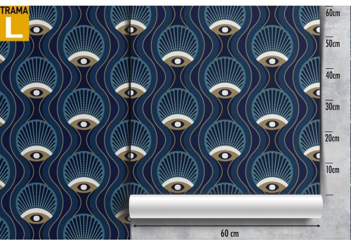 Geometric wallpaper decoration with stripes and waves. 2