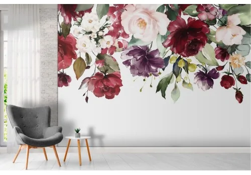 Carta da Parati decorazione vintage fiori 2