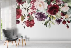 Vintage flower wallpaper decoration
