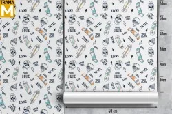 Carta da Parati Scritte Decorazioni e Pattern Industrial Urban