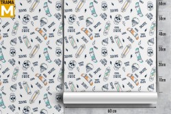 Wallpaper Writings Decorations and Industrial Urban Patterns