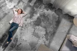 Carta da Parati texture cemento macchiato nero