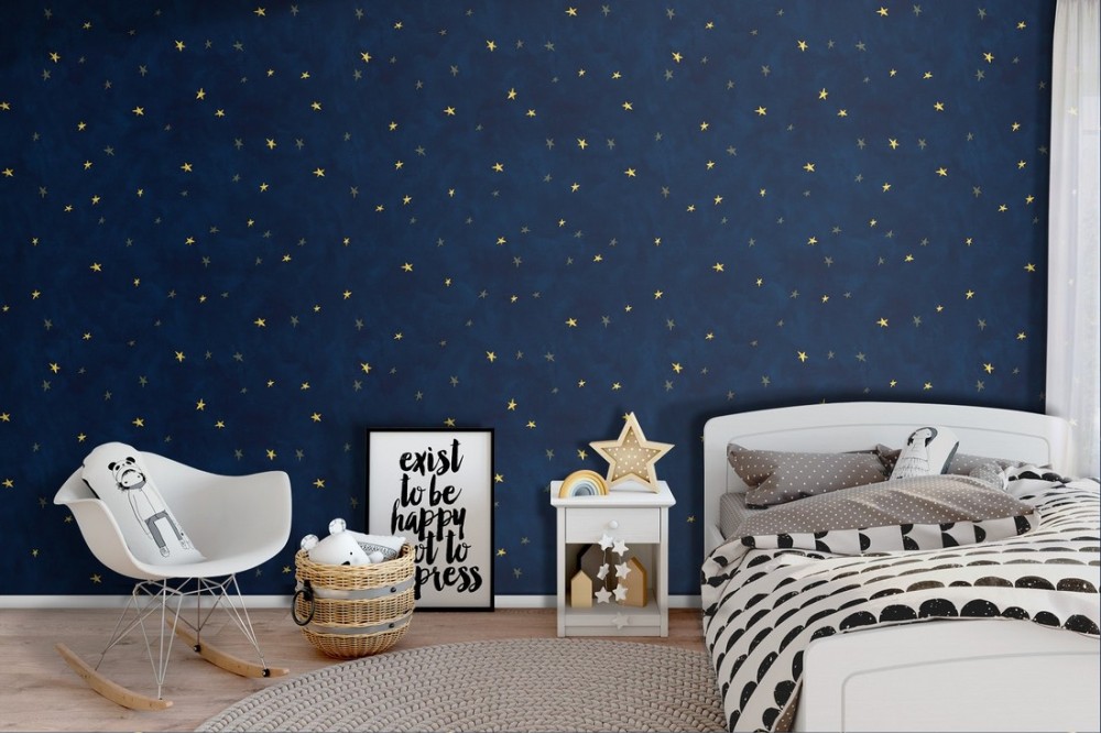 Carta da Parati cielo stellato bambini decorazione.