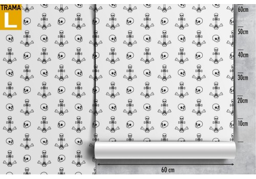 Wallpaper decoration anchors and skulls. 2