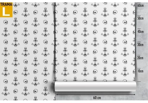 Wallpaper decoration anchors and skulls. 2