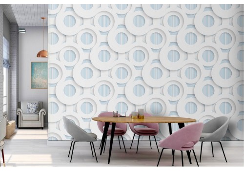 Wallpaper decoration stylized circles geometries.