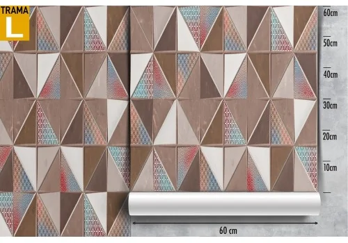 Vintage 70's geometric pattern wallpaper. 2