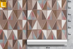 Carta da Parati geometrie vintage anni '70 pattern.