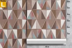Vintage 70's geometric pattern wallpaper.