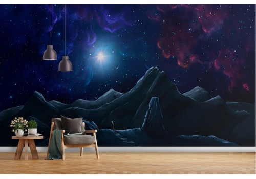 Wallpaper landscape space from alien planet 2