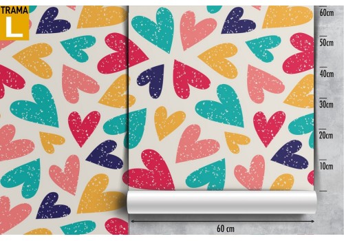 Stylized hearts wallpaper decoration for children. 2