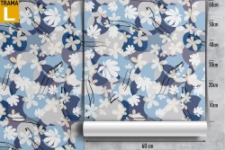 Wallpaper abstract white flowers nature pattern.