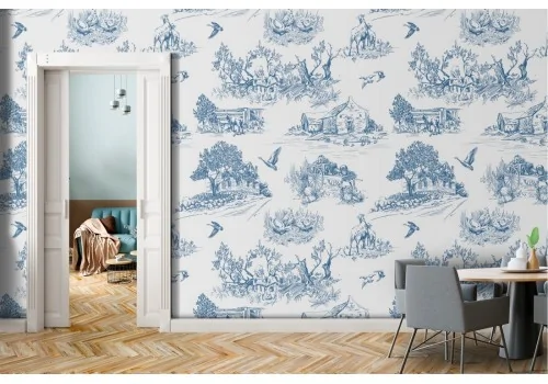 Wallpaper decoration countryside landscapes.