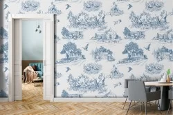 Carta da Parati decorazione paesaggi campagna.