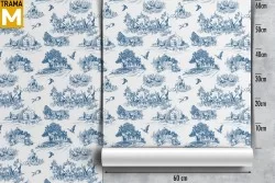 Carta da Parati Alberi animali Natura Vintage