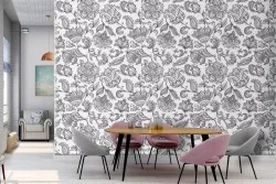 Abstract flowers wallpaper nature decoration from the '50s.