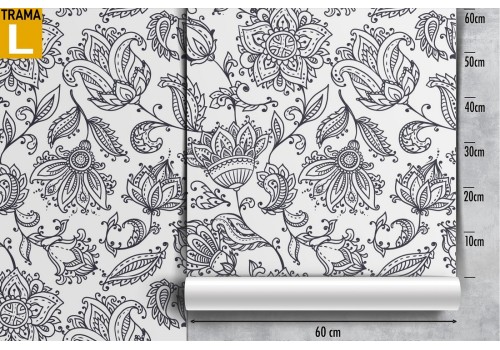 Abstract flowers wallpaper nature decoration from the '50s. 2