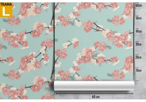 Carta da Parati fiori di ciliegio decorazione natura. 2