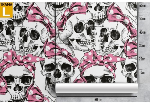 '50s vintage pin up skulls wallpaper. 2