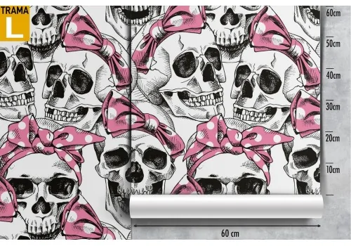 '50s vintage pin up skulls wallpaper. 2