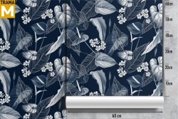 Modern Stylized Leaves Wallpaper Nature