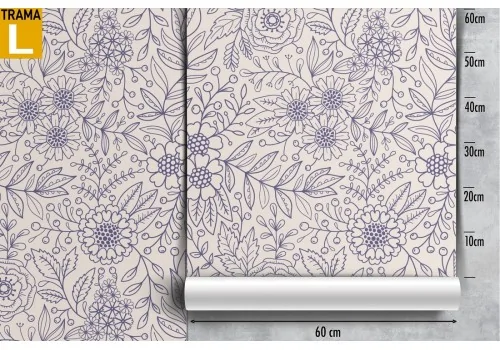 Wallpaper with stylized leaves and flowers nature decoration. 2