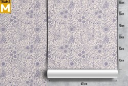 Stylized Nature Flowers Leaves Wallpaper