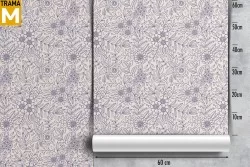 Stylized Nature Flowers Leaves Wallpaper